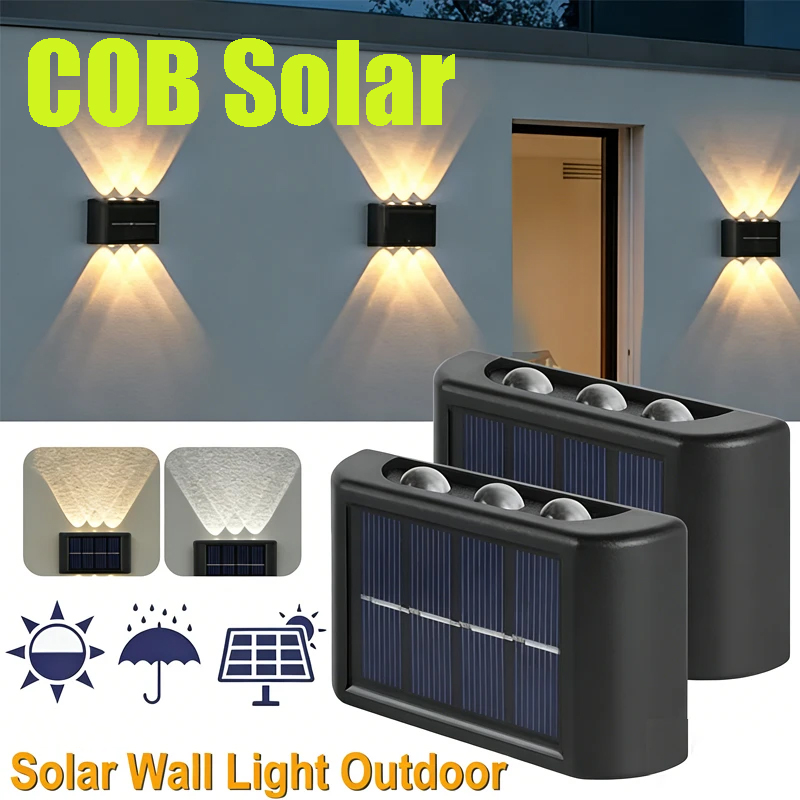 Solar Lamp - COB Solar Wandlamp Buiten Waterdichte zonne-verlichting