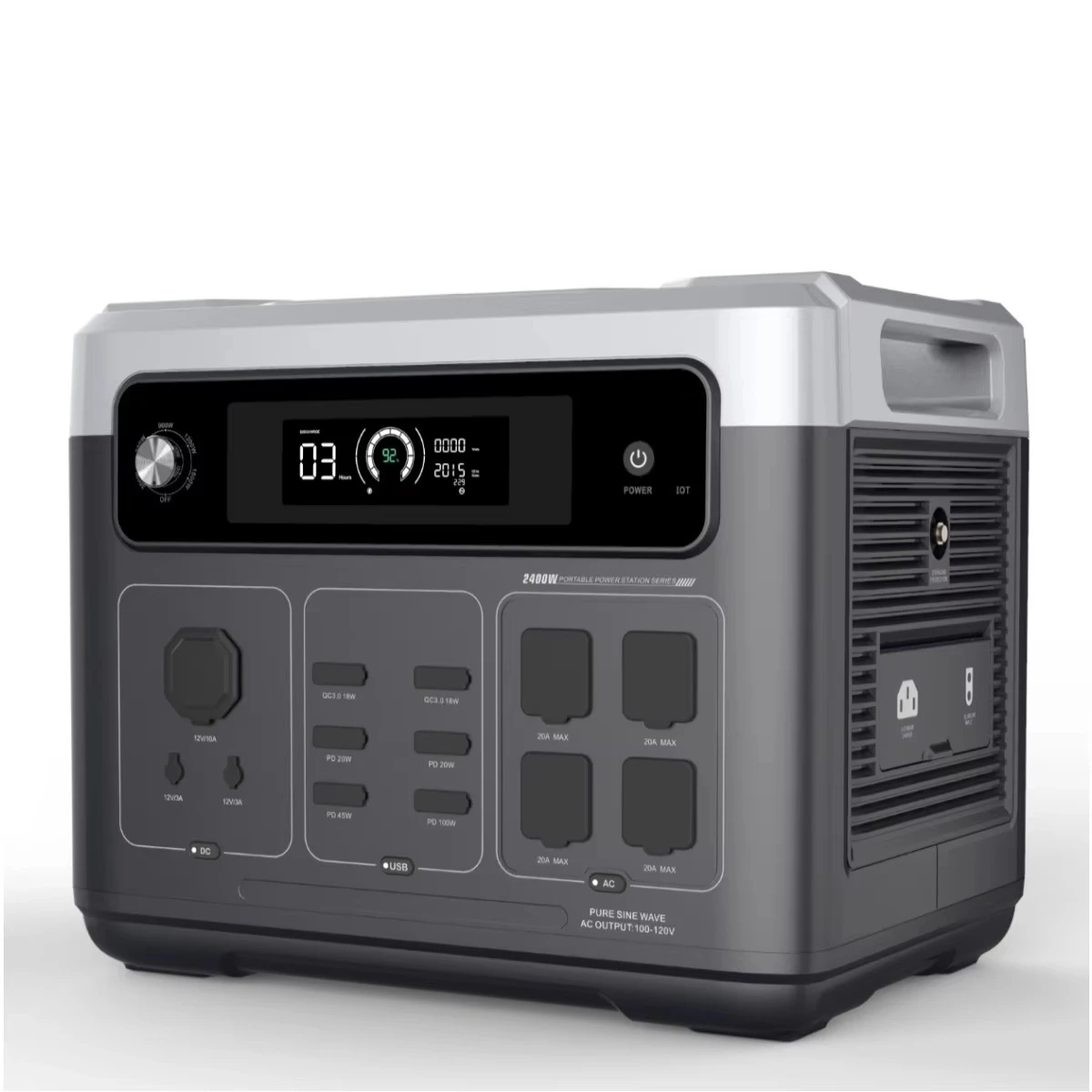 Solar Generator - P2001 PLUS 2400W draagbare krachtcentrale 2048Wh