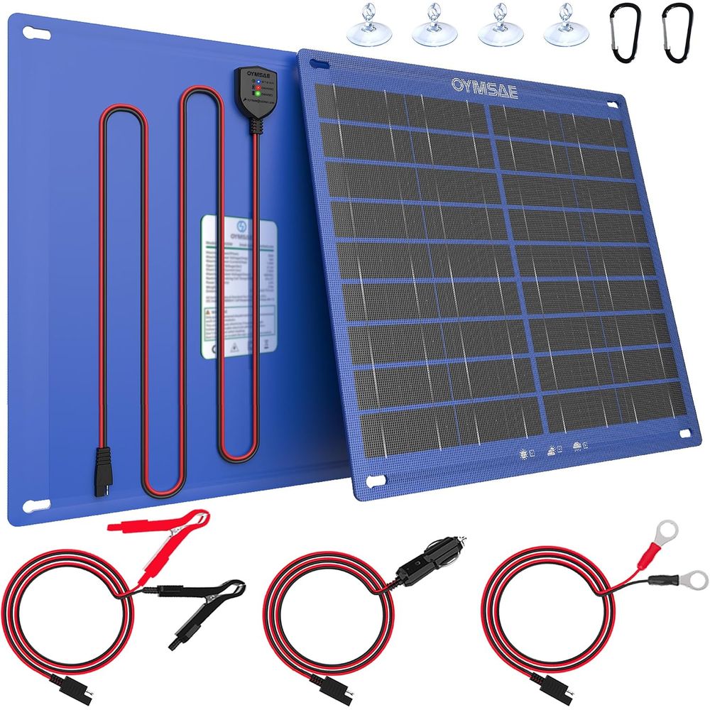 Solar Panel - 30W zonne-auto-acculader Draagbare 12V druppellader &