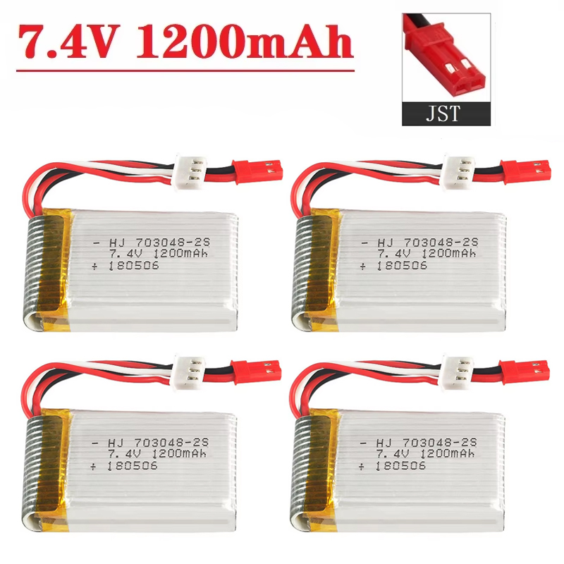 Lithium Battery 12V - Lipo-batterij 2S 7,4V 1200mAh 703048 Voor