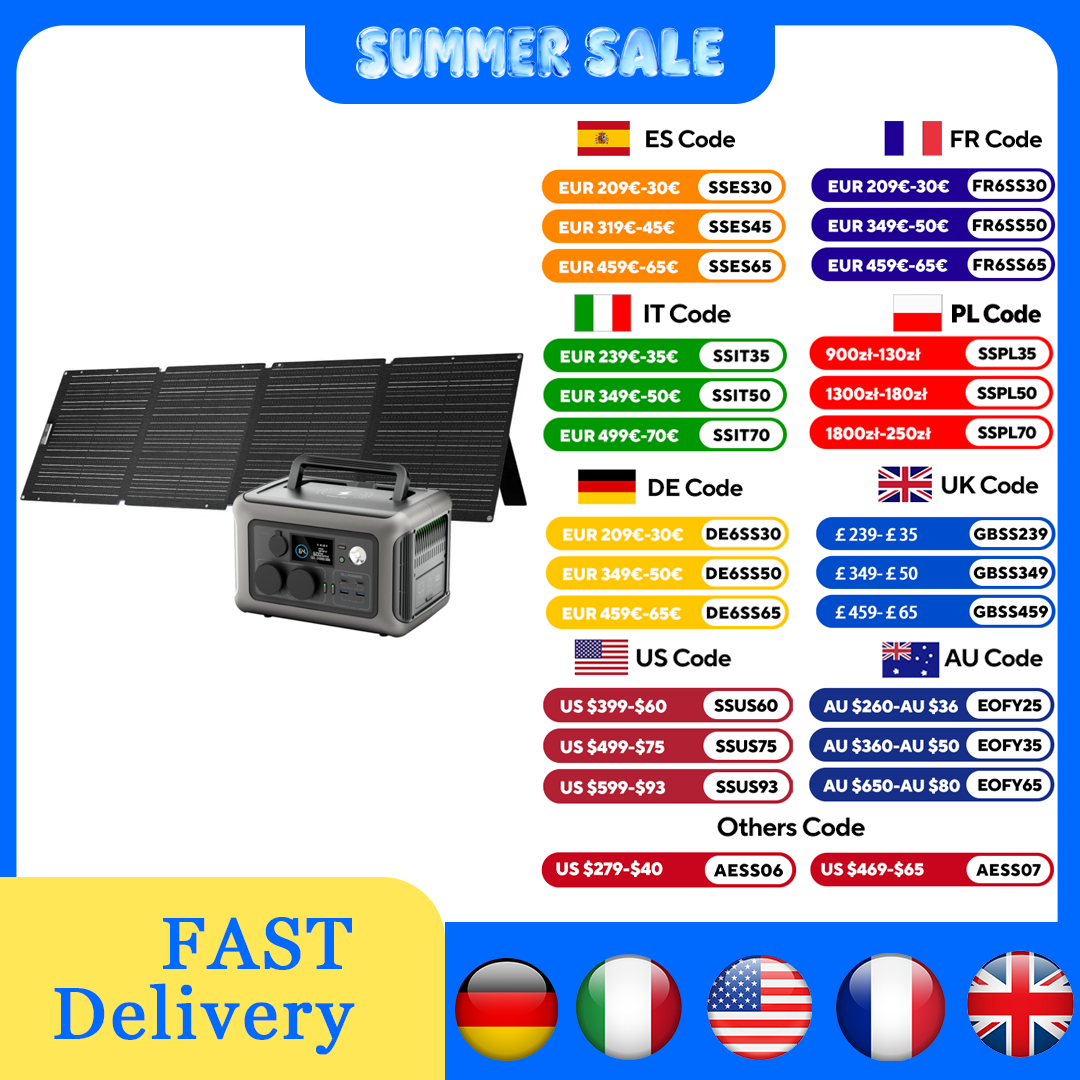 Solar Panel 200W - ALLPOWERS R600 Krachtcentrale 299Wh 600W zonnegenerator