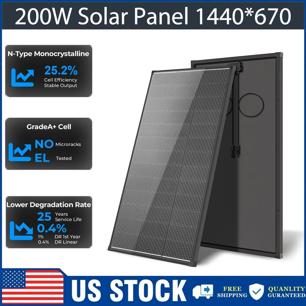 Solar Panel 200W - AeternaSol 400W 200W zonnepaneel 18V N-type