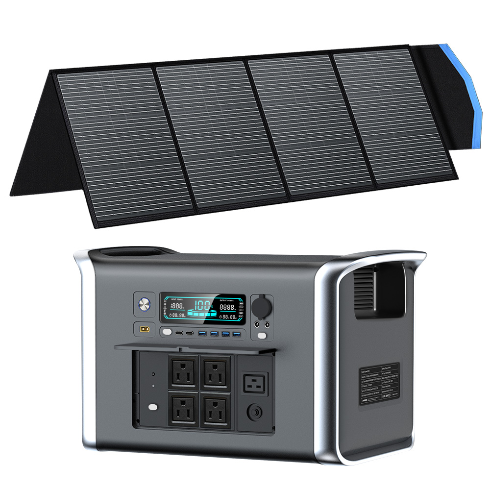 Solar Panel 200W - CTOLITY AP2000 2400W draagbare krachtcentrale met