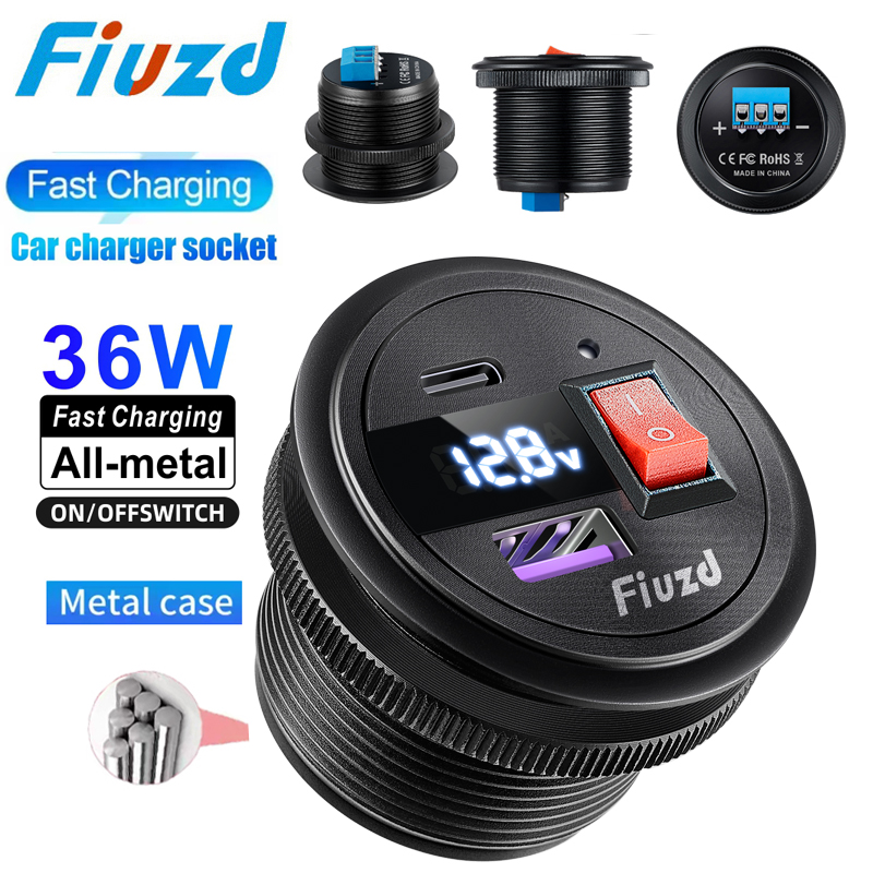 Energy Monitor Meter - 12v automotive usb 24v auto usb