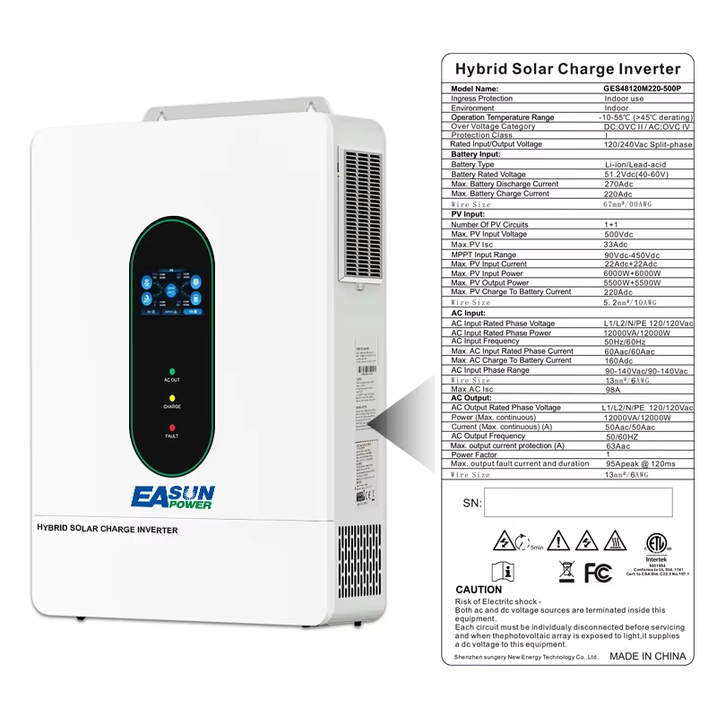 EASUN POWER 12000W 12KW 120V/1 - Charge Controller Solar recensie en prijs