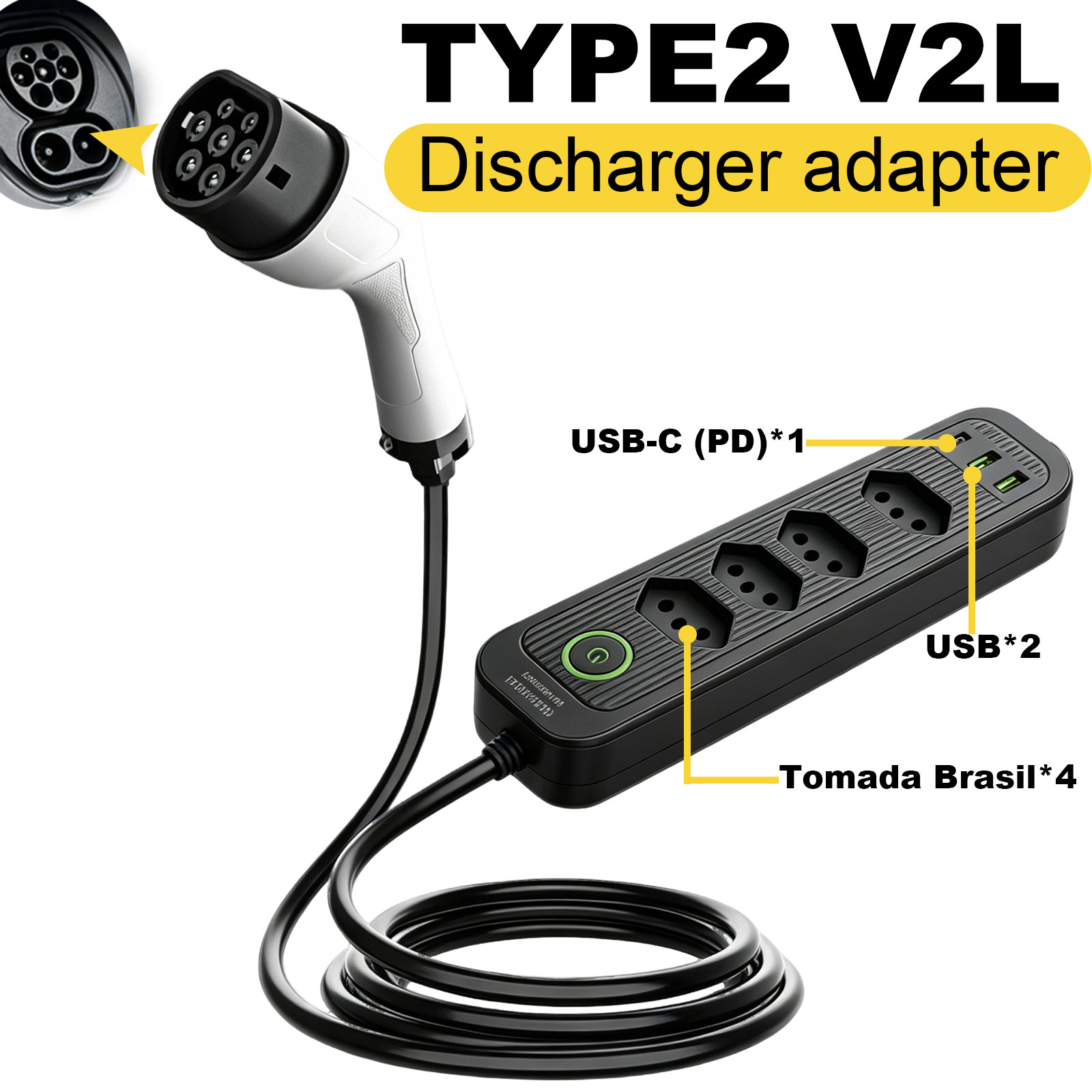 Type2 V2L-ontladingsadapter 16 - Outdoor Power Station recensie en prijs