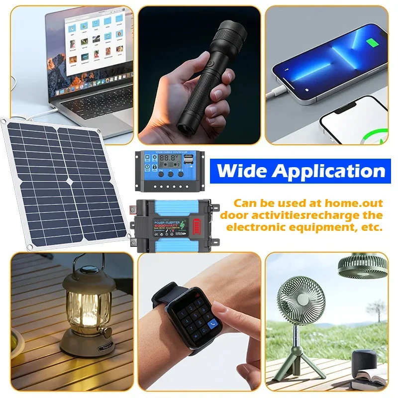 6000W zonne-energiekit uitgeru - Solar Panel 200W recensie en prijs