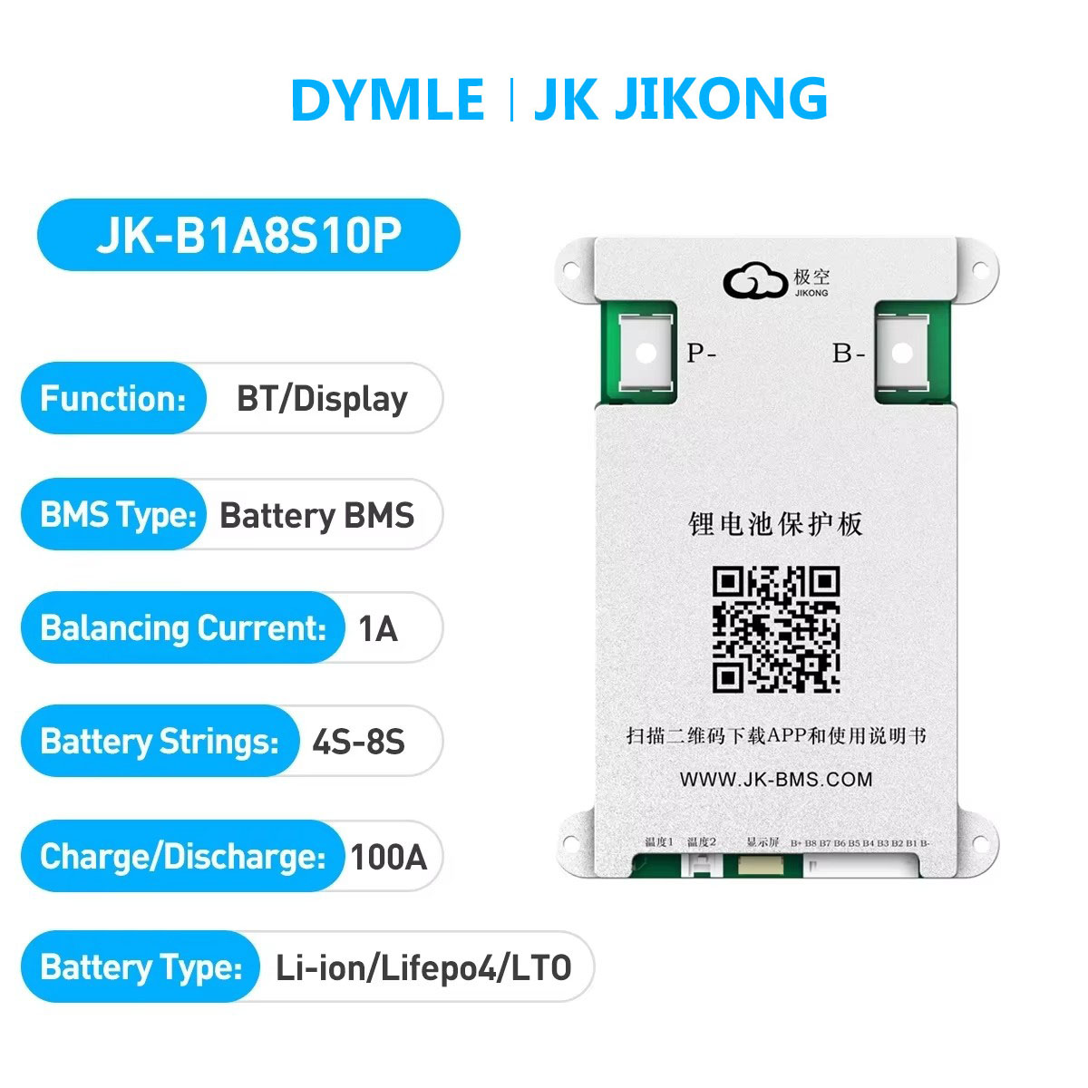 JK JIKONG B1A8S10P Smart Activ - Lithium Battery 12V recensie en prijs