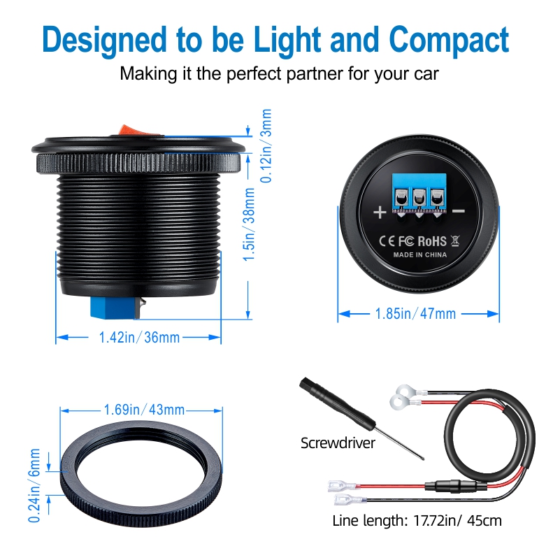 12v automotive usb 24v auto us - Energy Monitor Meter recensie en prijs